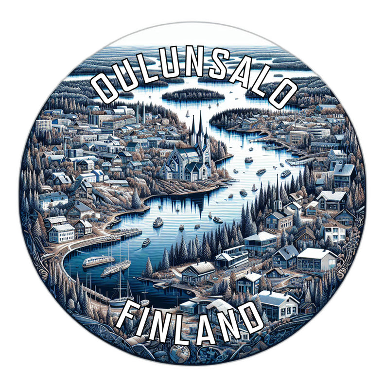 Oulunsalo Finland Souvenir Die Cut Flat Magnet 2-Inch