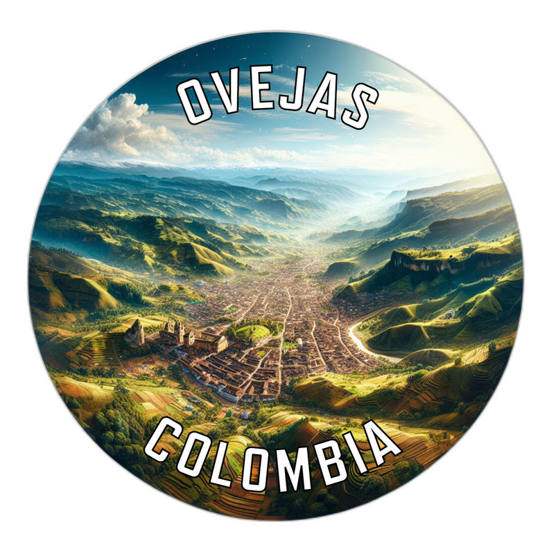 Ovejas Colombia Souvenir Die Cut Flat Magnet 2-Inch