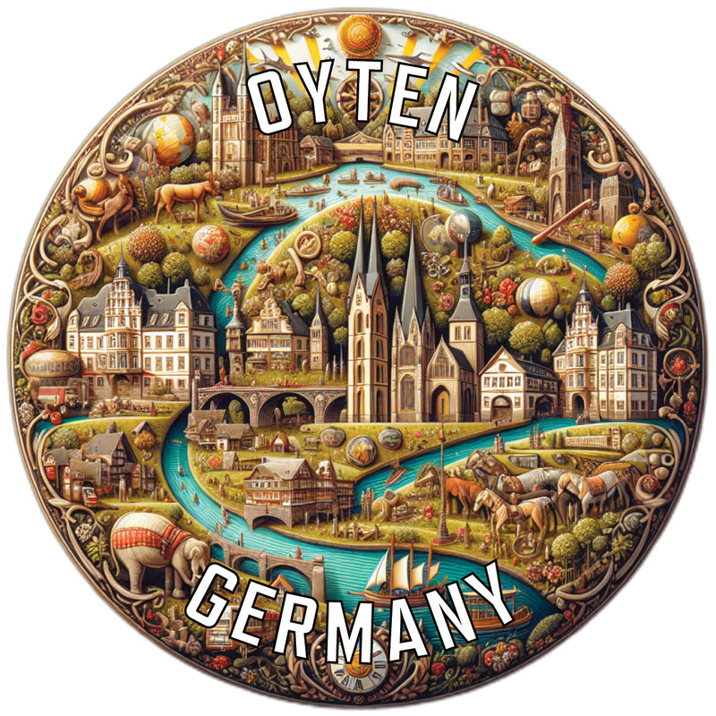 Oyten Germany Souvenir Die Cut Flat Magnet 4-Inch