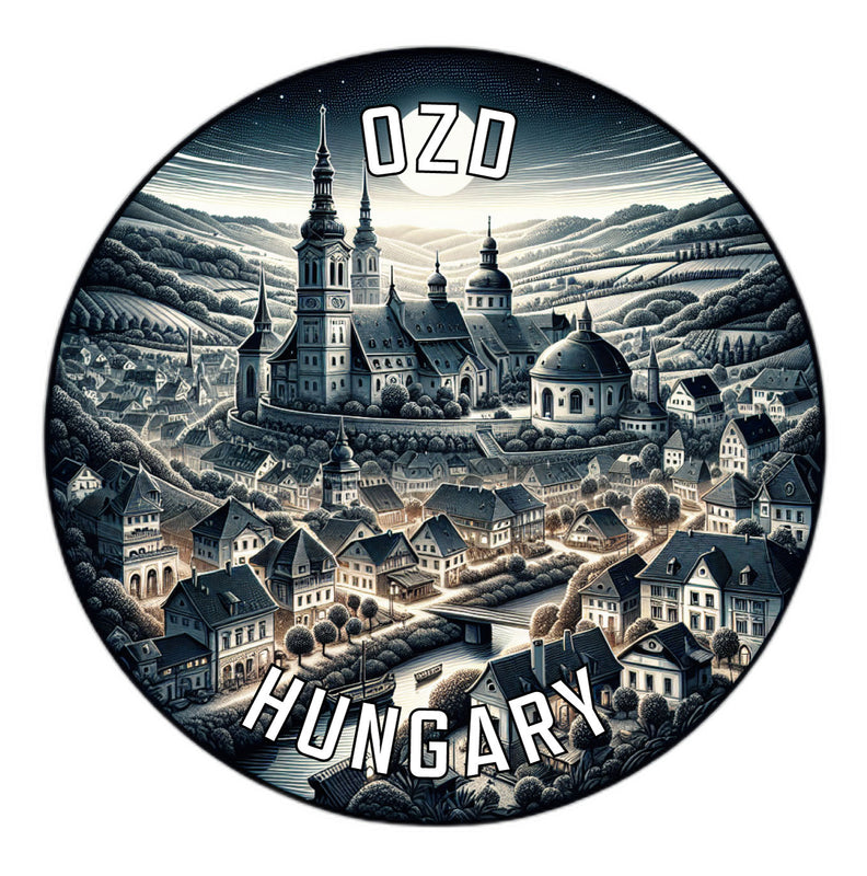 Ozd Hungary Souvenir Die Cut Flat Magnet 6-Inch