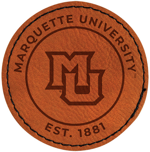Marquette Golden Eagles Officially Licensed Circular Leatherette Patch - Iron-On with Adhesive Back Single