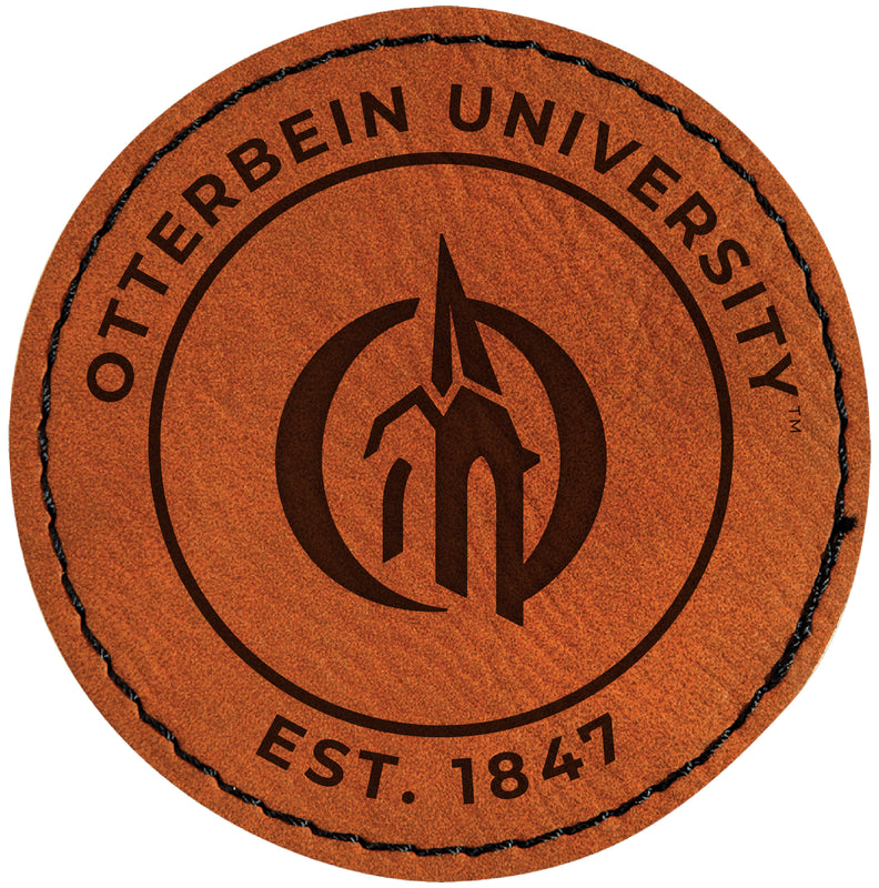 Otterbein University Officially Licensed Circular Leatherette Patch