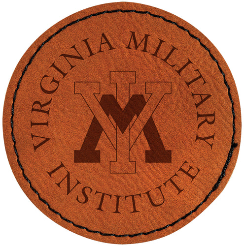 VMI Keydets Officially Licensed Circular Leatherette Patch - Iron-On with Adhesive Back Single