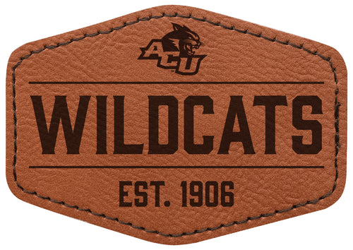 Abilene Christian University Officially Licensed Hexagonal Leatherette Patch - Iron-On with Adhesive Back Single