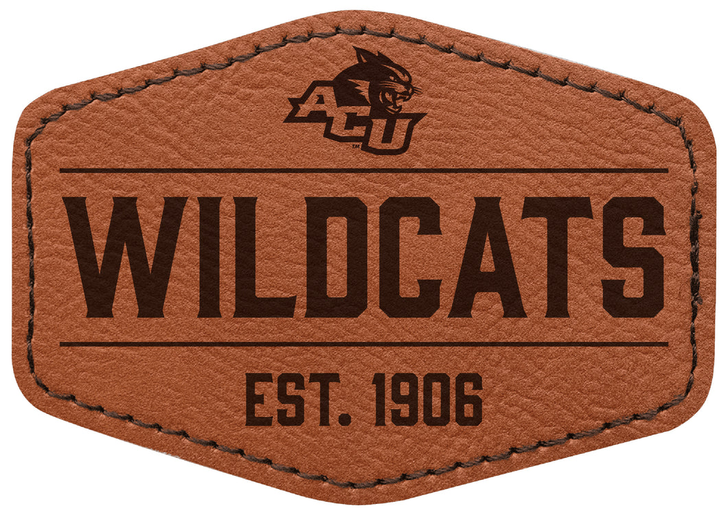 Abilene Christian University Officially Licensed Hexagonal Leatherette Patch - Iron-On with Adhesive Back Single