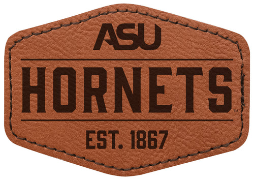 Alabama State University Officially Licensed Hexagonal Leatherette Patch - Iron-On with Adhesive Back Single