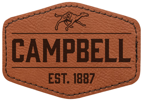 Campbell University Fighting Camels Officially Licensed Hexagonal Leatherette Patch - Iron-On with Adhesive Back Single