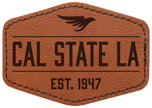 California State University Los Angeles Officially Licensed Hexagonal Leatherette Patch - Iron-On with Adhesive Back Single