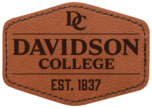 Davidson College Officially Licensed Hexagonal Leatherette Patch