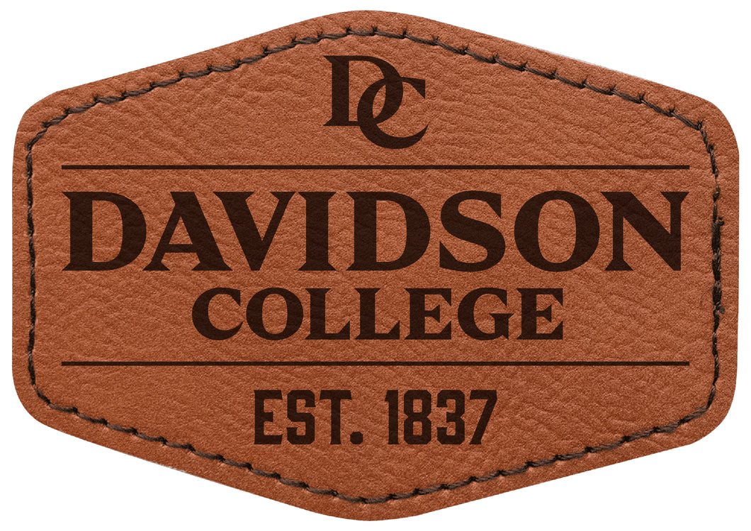 Davidson College Officially Licensed Hexagonal Leatherette Patch