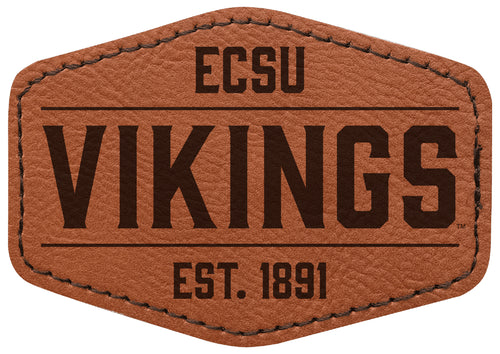 Elizabeth City State University Officially Licensed Hexagonal Leatherette Patch - Iron-On with Adhesive Back Single