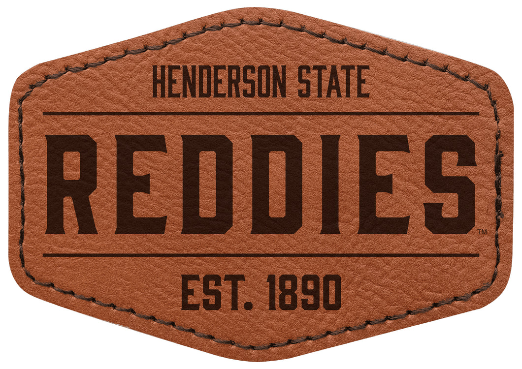 Henderson State Reddies Officially Licensed Hexagonal Leatherette Patch