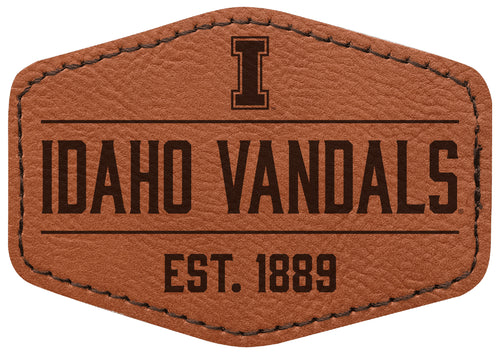 Idaho Vandals Officially Licensed Hexagonal Leatherette Patch - Iron-On with Adhesive Back Single