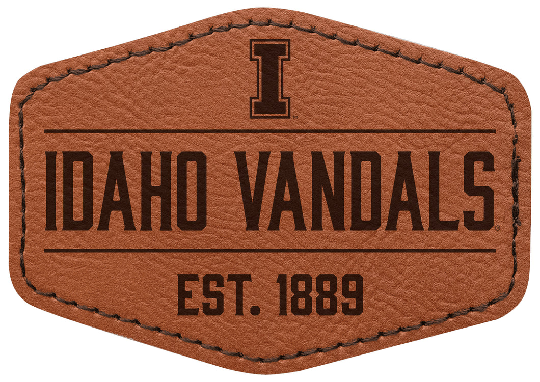 Idaho Vandals Officially Licensed Hexagonal Leatherette Patch - Iron-On with Adhesive Back Single
