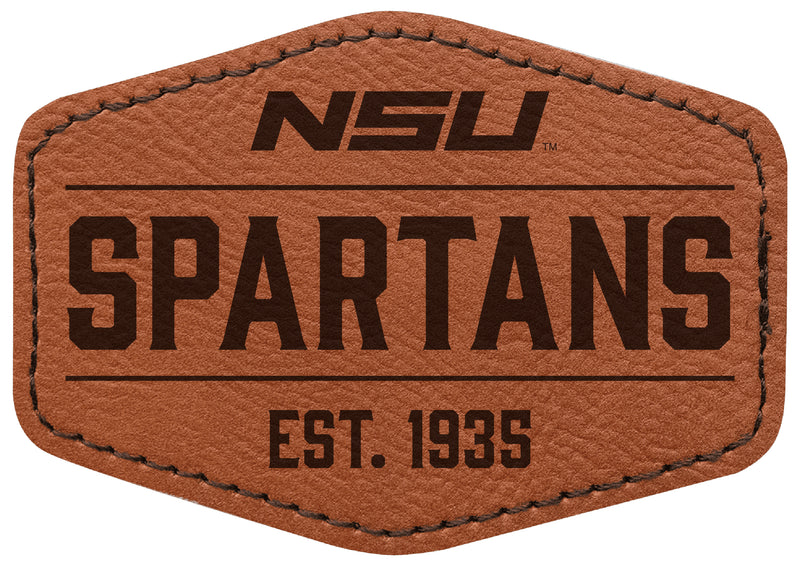 Norfolk State University Officially Licensed Hexagonal Leatherette Patch - Iron-On with Adhesive Back 4-Pack
