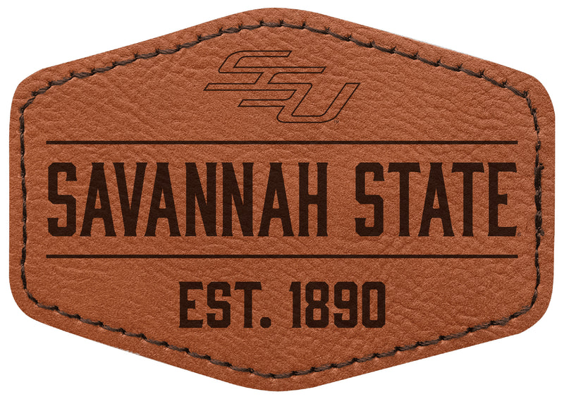 Savannah State University Officially Licensed Hexagonal Leatherette Patch