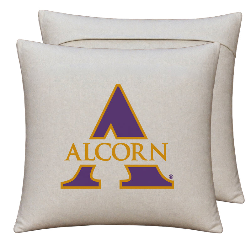 Alcorn State Braves Officially Licensed 18" x 18" Throw Pillow Cover – Logo Design