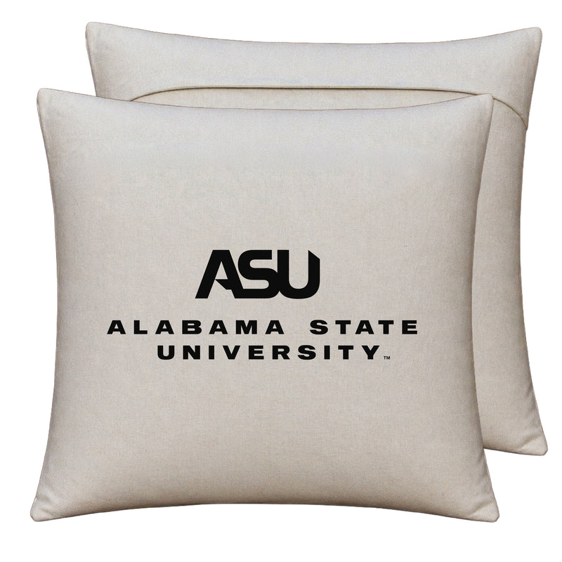 Alabama State University Officially Licensed 18" x 18" Throw Pillow Cover – Logo Design
