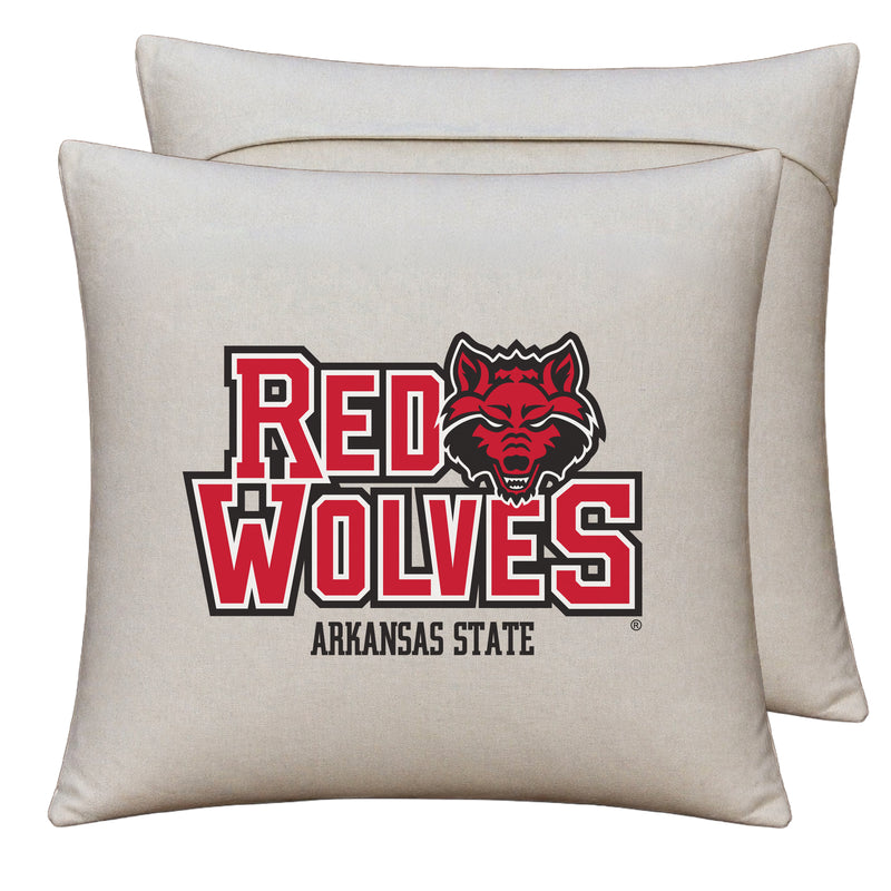 Arkansas State Officially Licensed 18" x 18" Throw Pillow Cover – Logo Design