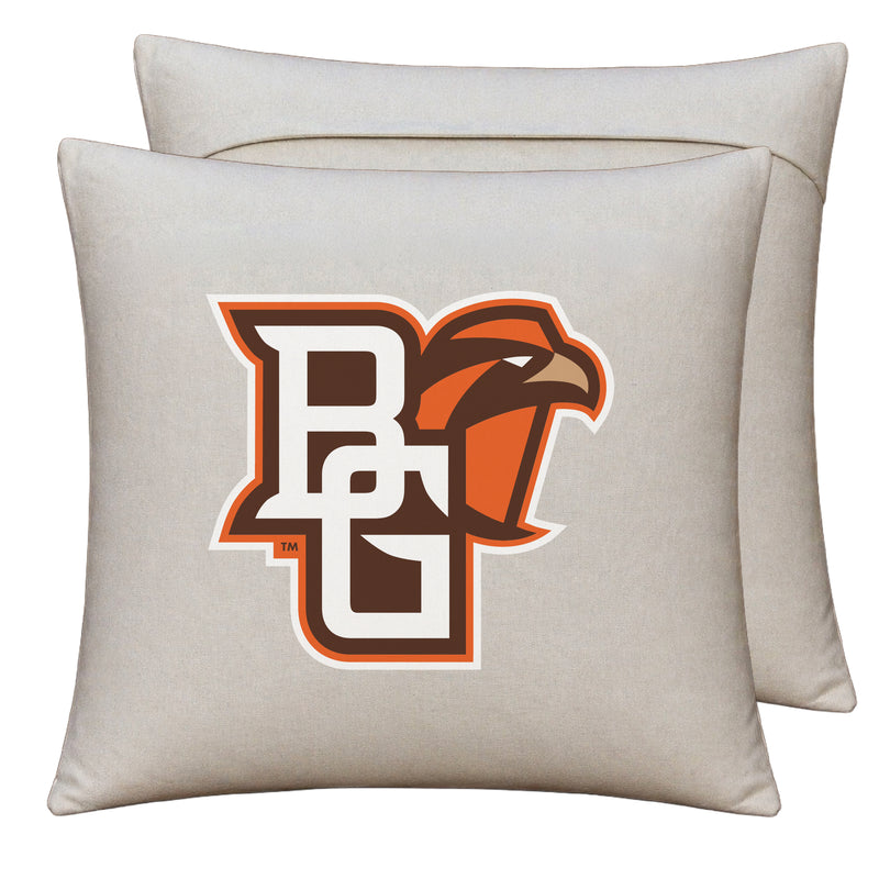 Bowling Green Falcons Officially Licensed 18" x 18" Throw Pillow Cover – Logo Design