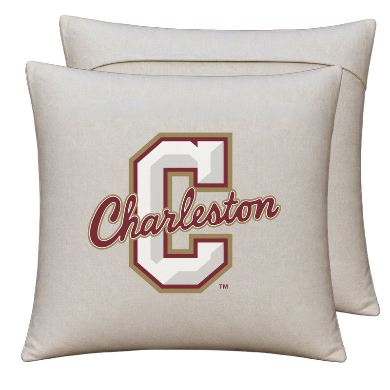 College of Charleston Officially Licensed 18" x 18" Throw Pillow Cover – Logo Design