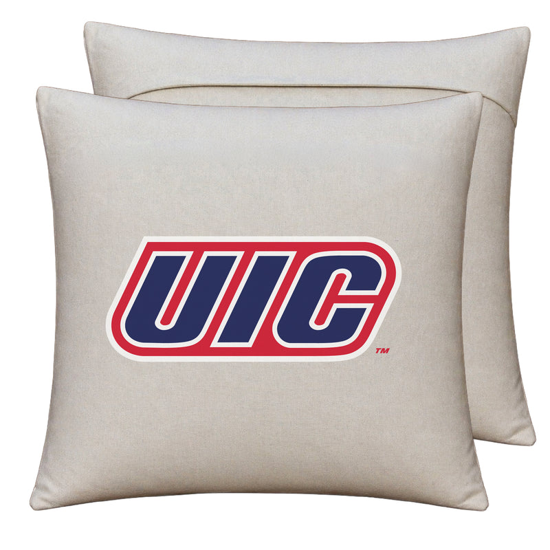 University of Illinois at Chicago Officially Licensed 18" x 18" Throw Pillow Cover – Logo Design