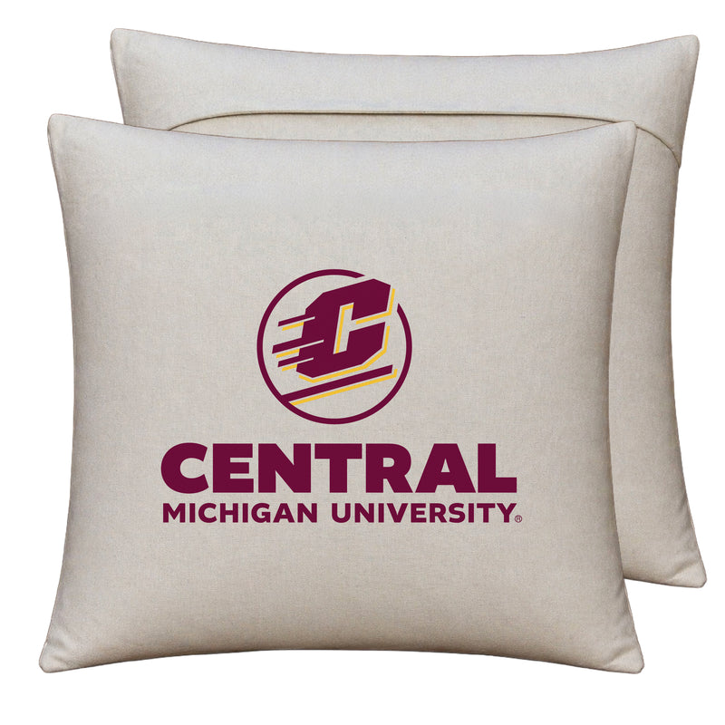 Central Michigan University Officially Licensed 18" x 18" Throw Pillow Cover – Logo Design