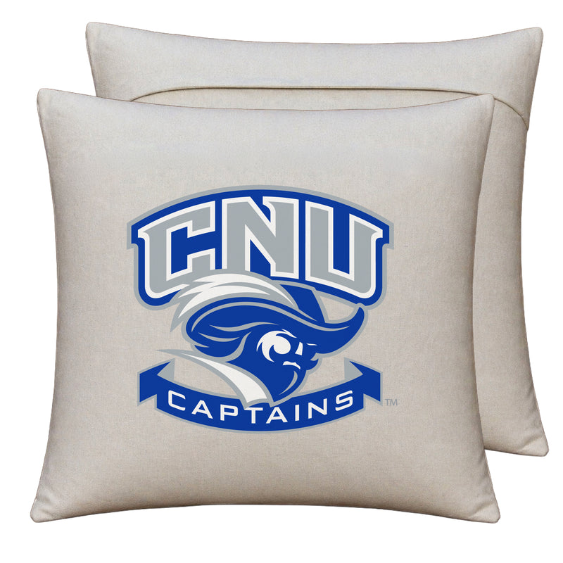 Christopher Newport Captains Officially Licensed 18" x 18" Throw Pillow Cover – Logo Design