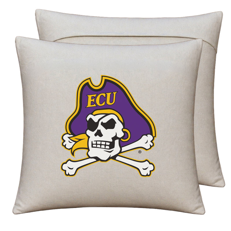 East Carolina Pirates Officially Licensed 18" x 18" Throw Pillow Cover – Logo Design