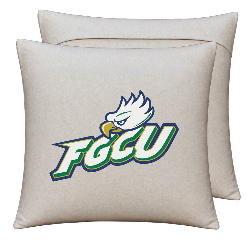 Florida Gulf Coast Eagles Officially Licensed 18" x 18" Throw Pillow Cover – Logo Design