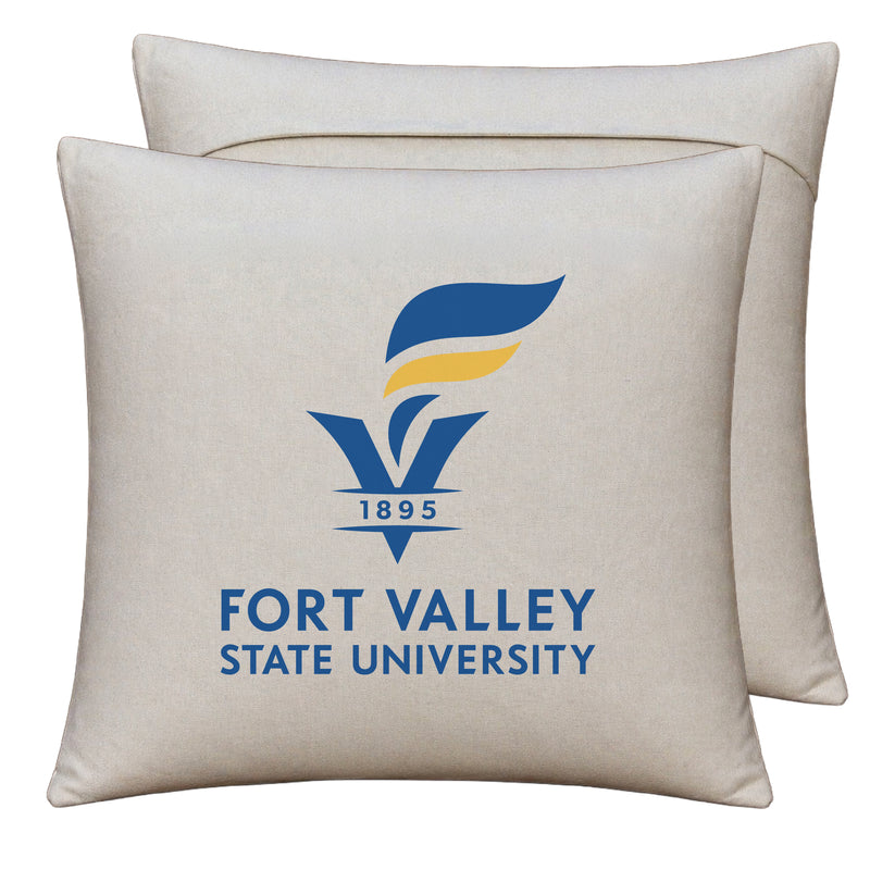 Fort Valley State University Officially Licensed 18" x 18" Throw Pillow Cover – Logo Design