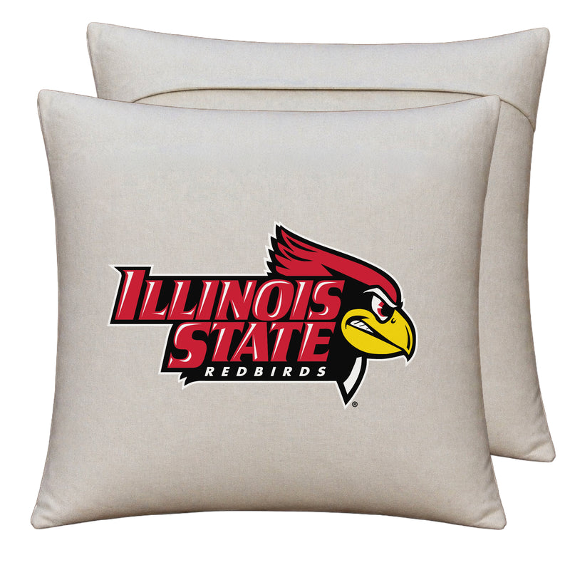 Illinois State Redbirds Officially Licensed 18" x 18" Throw Pillow Cover – Logo Design