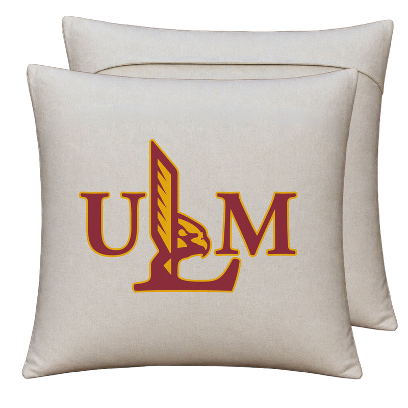University of Louisiana Monroe Officially Licensed 18" x 18" Throw Pillow Cover – Logo Design