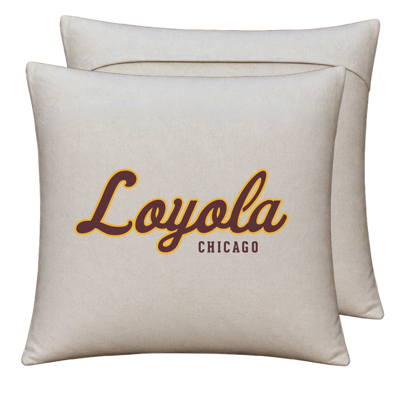 Loyola University Ramblers Officially Licensed 18" x 18" Throw Pillow Cover – Logo Design
