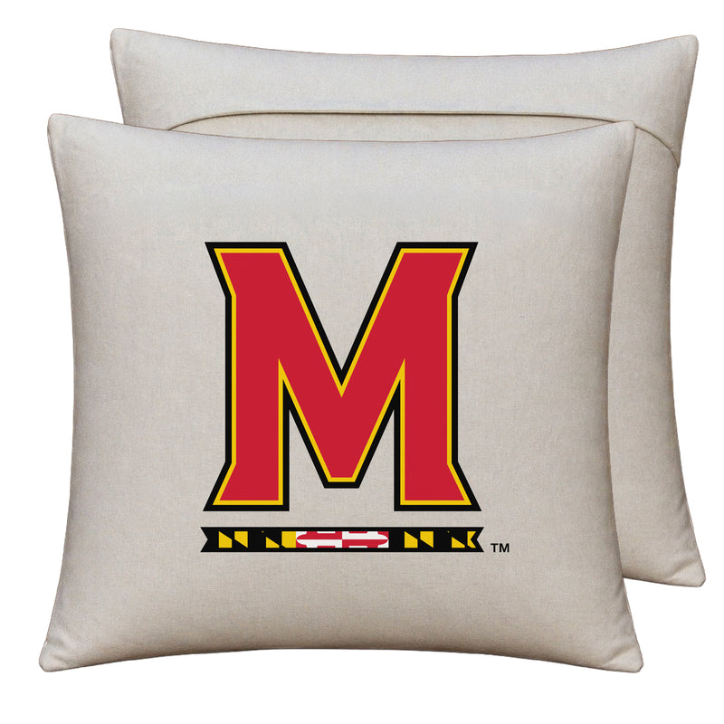 Maryland Terrapins Officially Licensed 18" x 18" Throw Pillow Cover – Logo Design