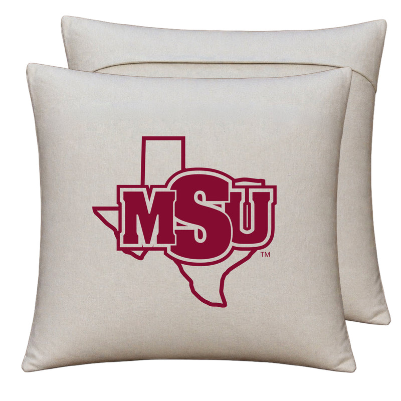 Midwestern State University Mustangs Officially Licensed 18" x 18" Throw Pillow Cover – Logo Design