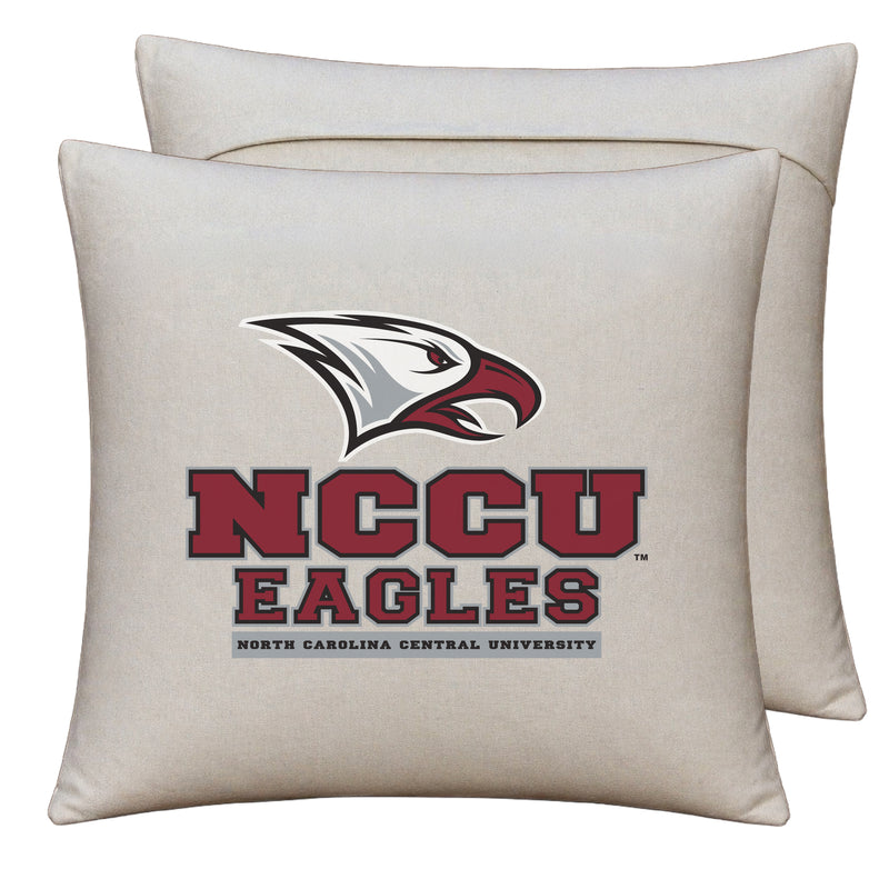 North Carolina Central Eagles Officially Licensed 18" x 18" Throw Pillow Cover – Logo Design