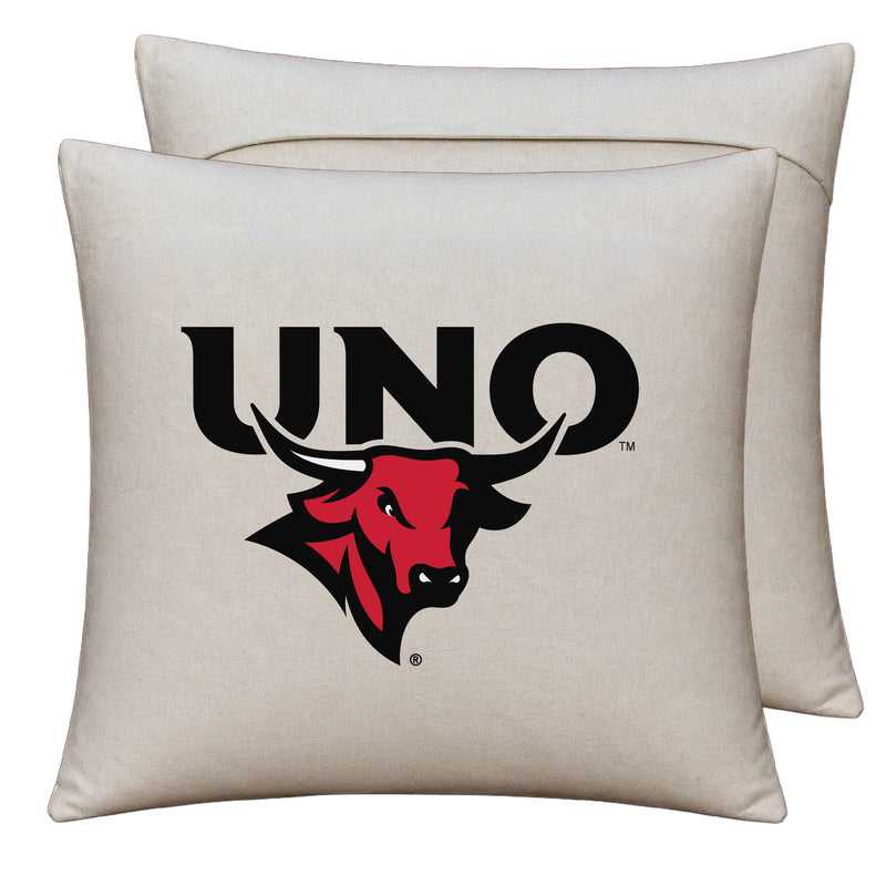 Nebraska at Omaha Officially Licensed 18" x 18" Throw Pillow Cover – Logo Design