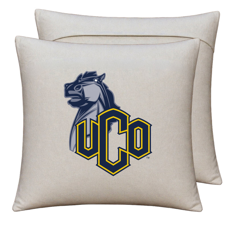 University of Central Oklahoma Bronchos Officially Licensed 18" x 18" Throw Pillow Cover – Logo Design