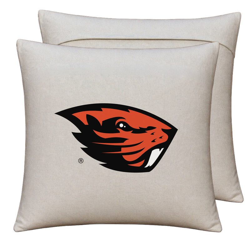 Oregon State Beavers Officially Licensed 18" x 18" Throw Pillow Cover – Logo Design