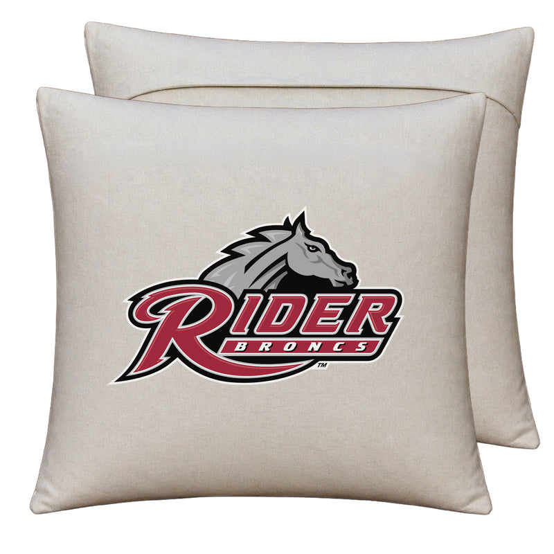 Rider University Broncs Officially Licensed 18" x 18" Throw Pillow Cover – Logo Design