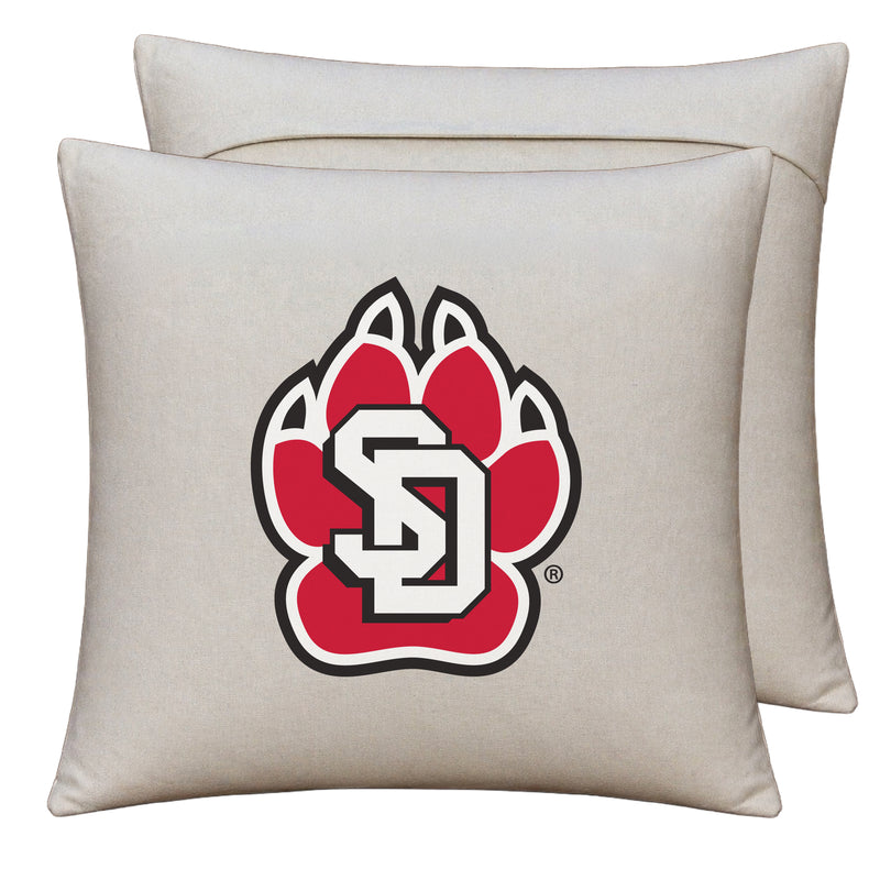 South Dakota Coyotes Officially Licensed 18" x 18" Throw Pillow Cover – Logo Design