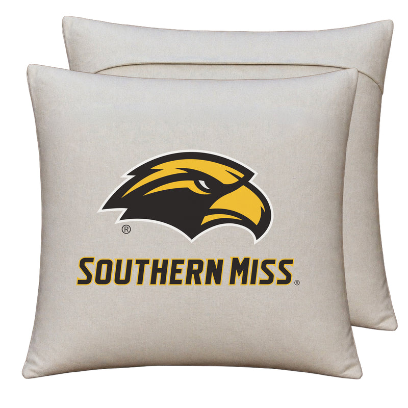 Southern Mississippi Golden Eagles Officially Licensed 18" x 18" Throw Pillow Cover – Logo Design