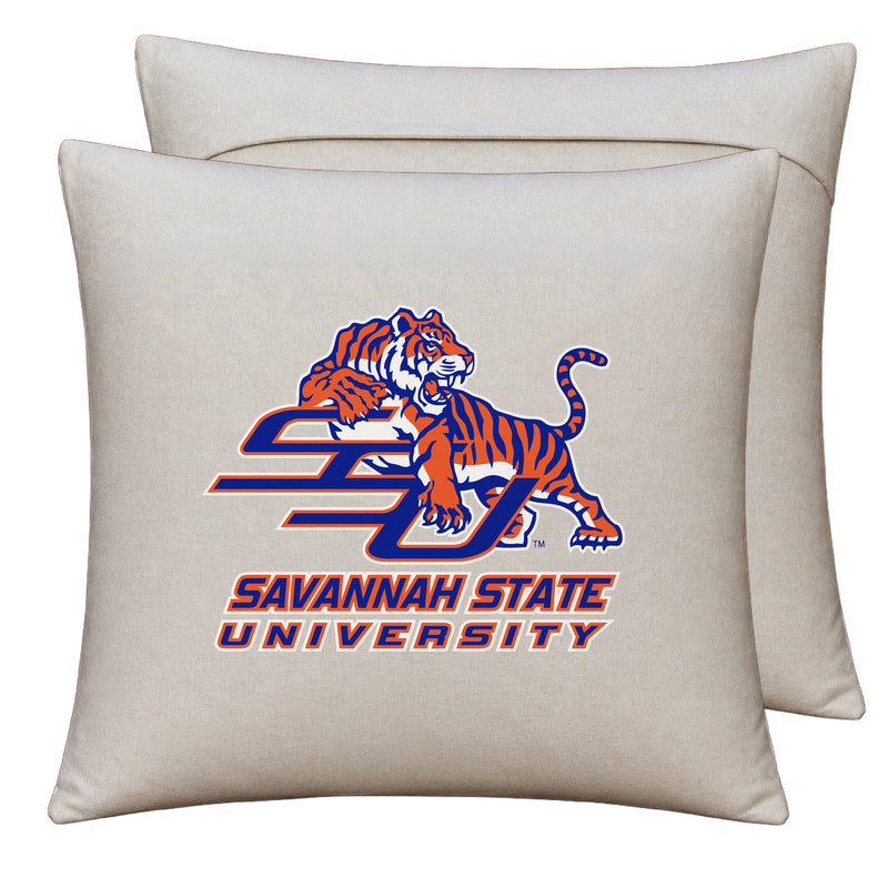 Savannah State University Officially Licensed 18" x 18" Throw Pillow Cover – Logo Design