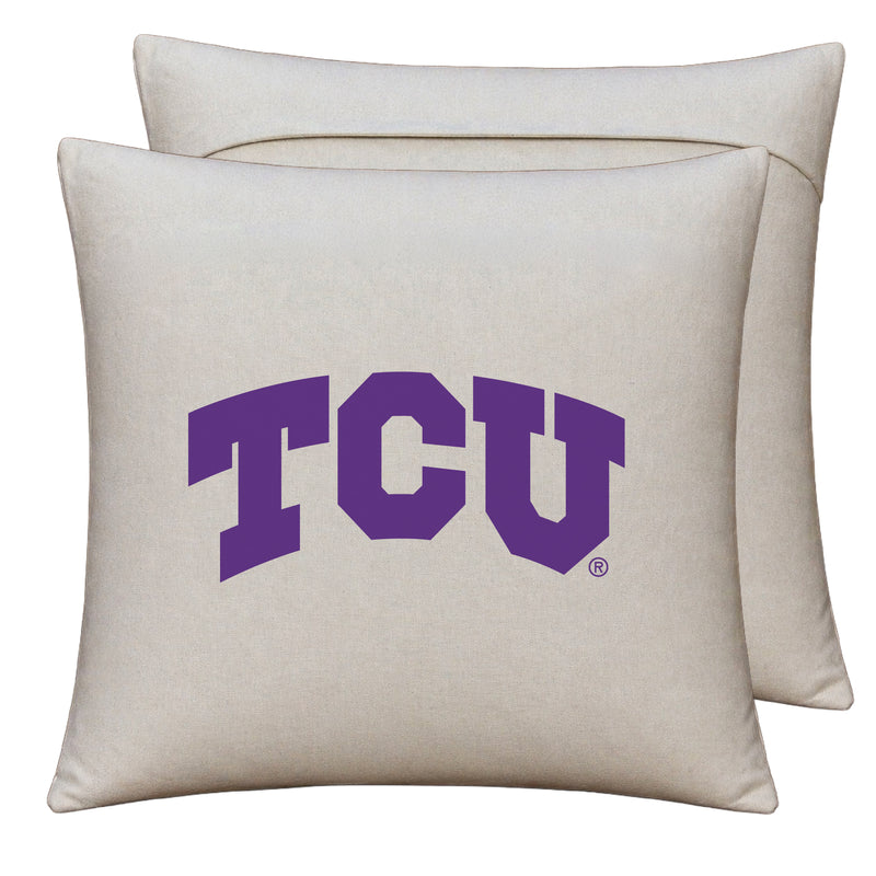 Texas Christian University Officially Licensed 18" x 18" Throw Pillow Cover – Logo Design