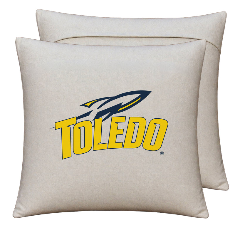 Toledo Rockets Officially Licensed 18" x 18" Throw Pillow Cover – Logo Design
