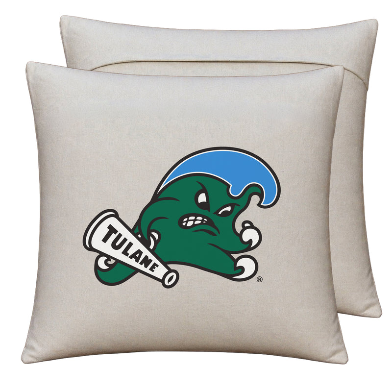 Tulane University Green Wave Officially Licensed 18" x 18" Throw Pillow Cover – Logo Design