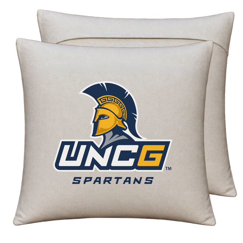 North Carolina Greensboro Spartans Officially Licensed 18" x 18" Throw Pillow Cover – Logo Design