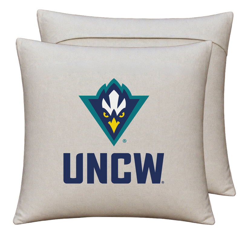 North Carolina Wilmington Seahawks Officially Licensed 18" x 18" Throw Pillow Cover – Logo Design