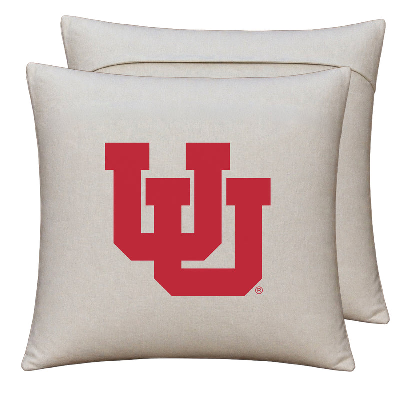 Utah Utes Officially Licensed 18" x 18" Throw Pillow Cover – Logo Design
